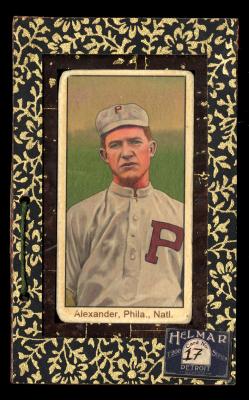 Picture, Helmar Brewing, T206-Helmar Card # 17, Grover Cleveland ALEXANDER (HOF), Chest up, Philadelphia Phillies